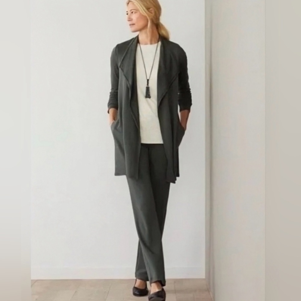 J. Jill Pure Jill Long Line Cardigan Gray Size Medium